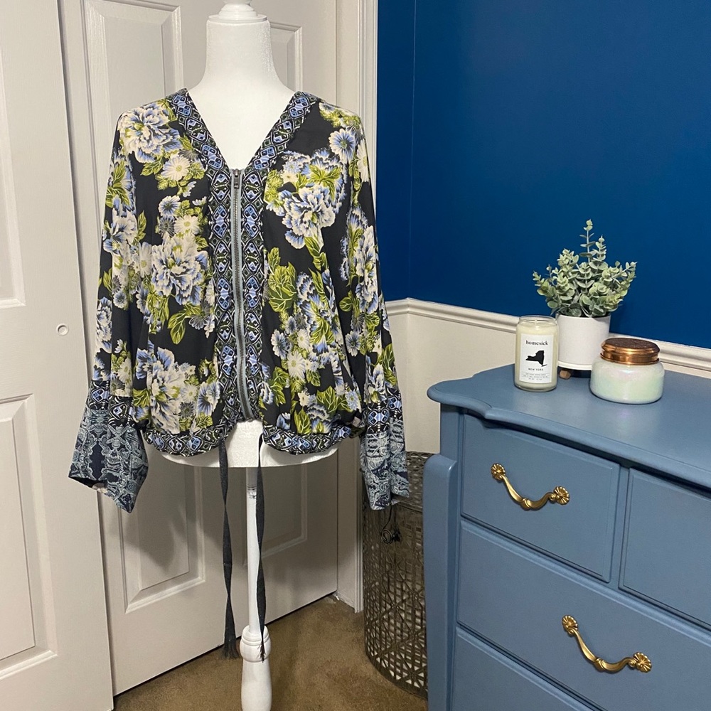 Free People Floral Blouse Size M/L
